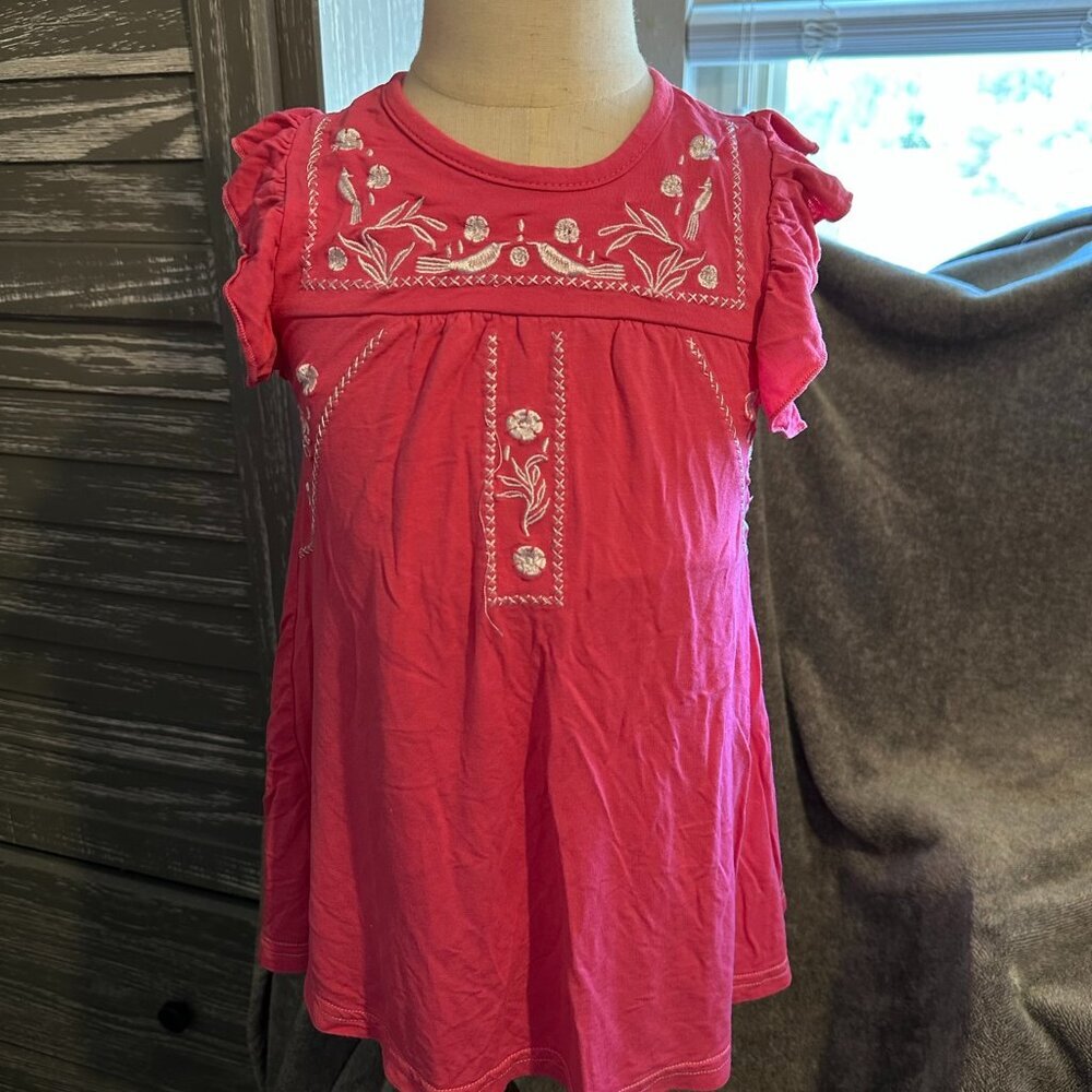 Pink Embroidered Blouse,